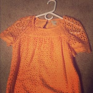 J.Crew linen eyelet top